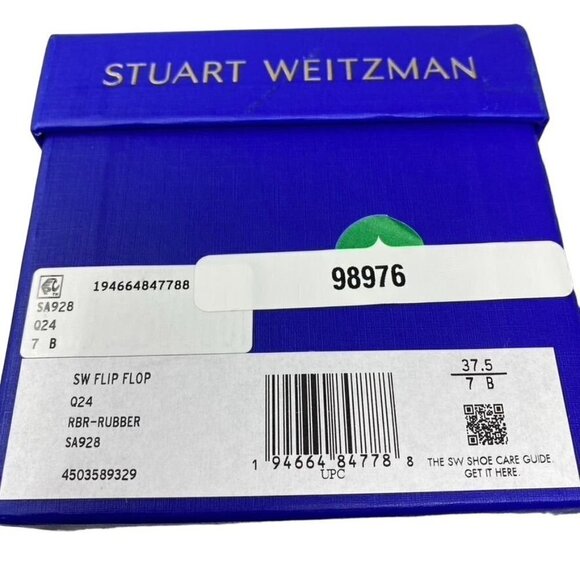 STUART WEITZMAN Sz 7 Elodie Chill Faux Fur Slide Sandal Cranberry - Picture 11 of 11